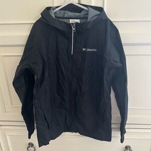 Columbia Black Lightweight Hooded Zip Front Jacket
